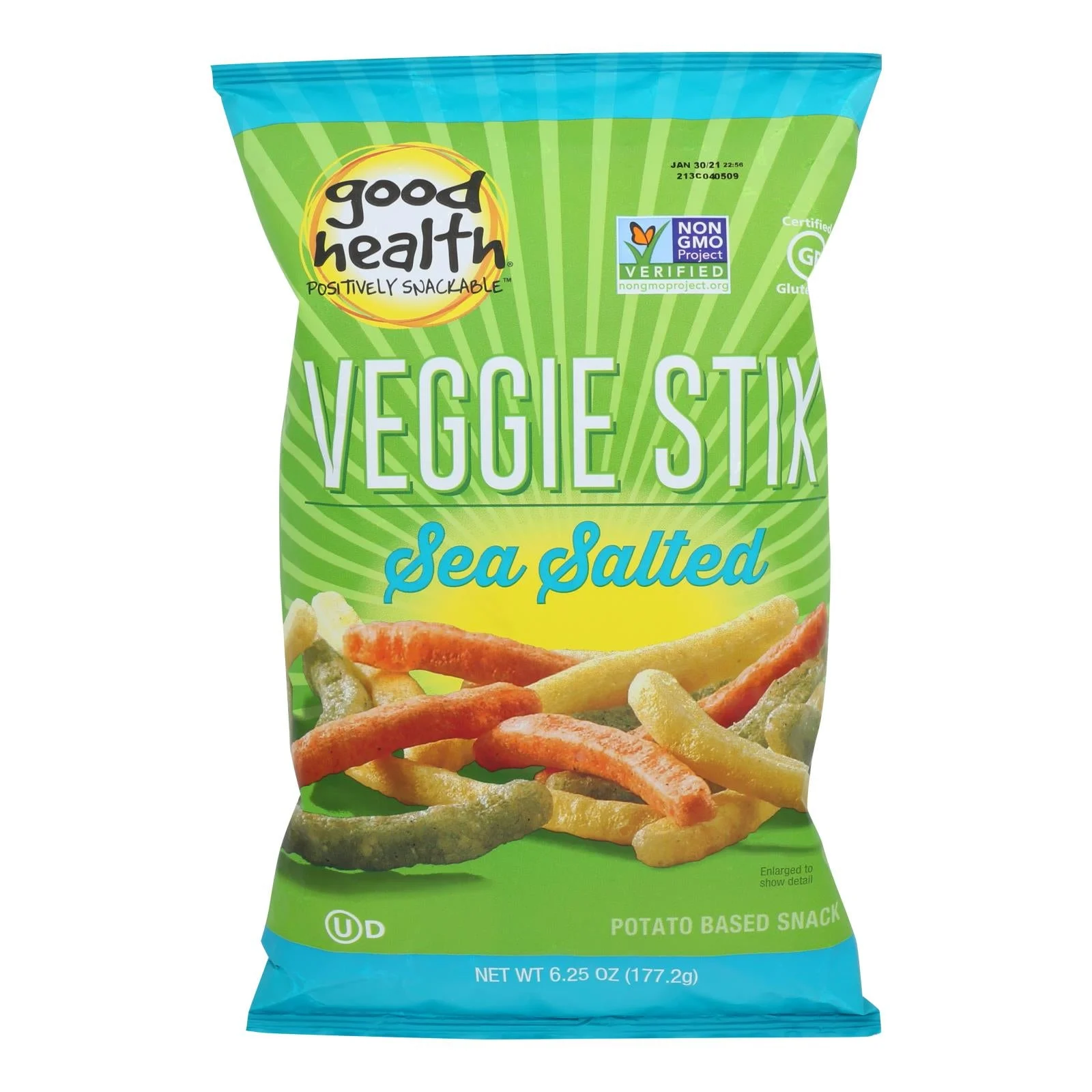 Good Health Sea Salt Veggie Stix - Case of 10 - 6.25 Ounce