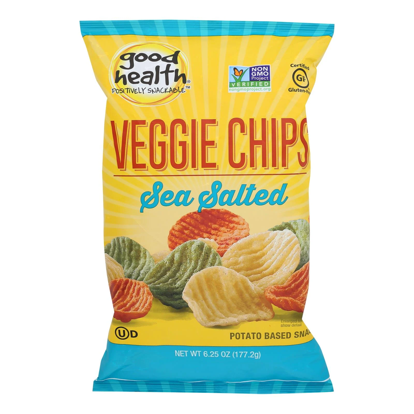 Good Health Sea Salt Veggie Chips - Case of 10 - 6.25 Ounce