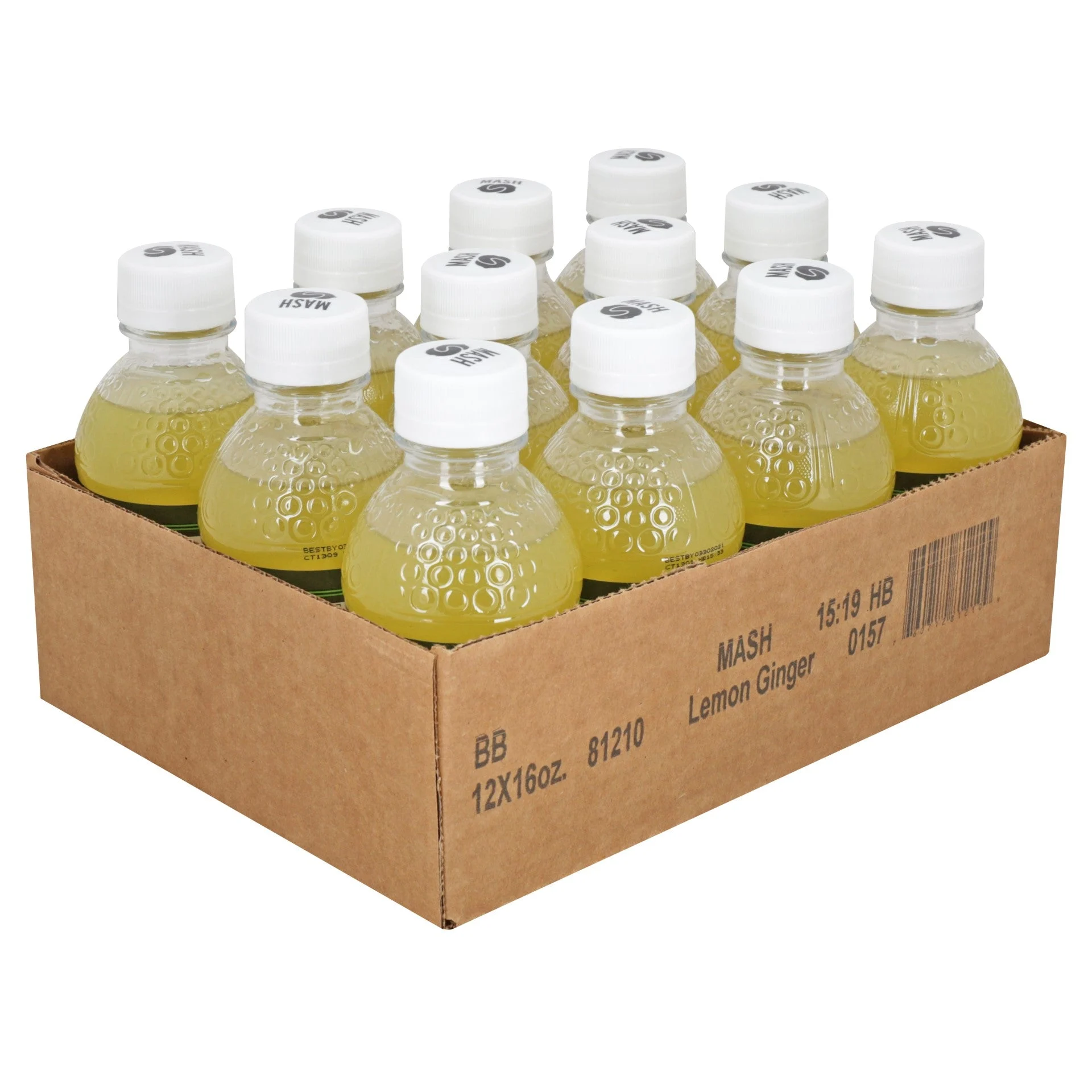 Mash Lemon Peel Ginger Root Case 16 Fluid Ounce - 12 Per Case