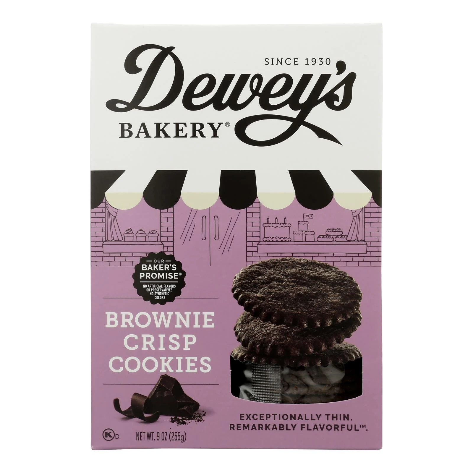 Deweys Bakery - Cookies Brownie Crisp - Case of 6 - 9 Ounce