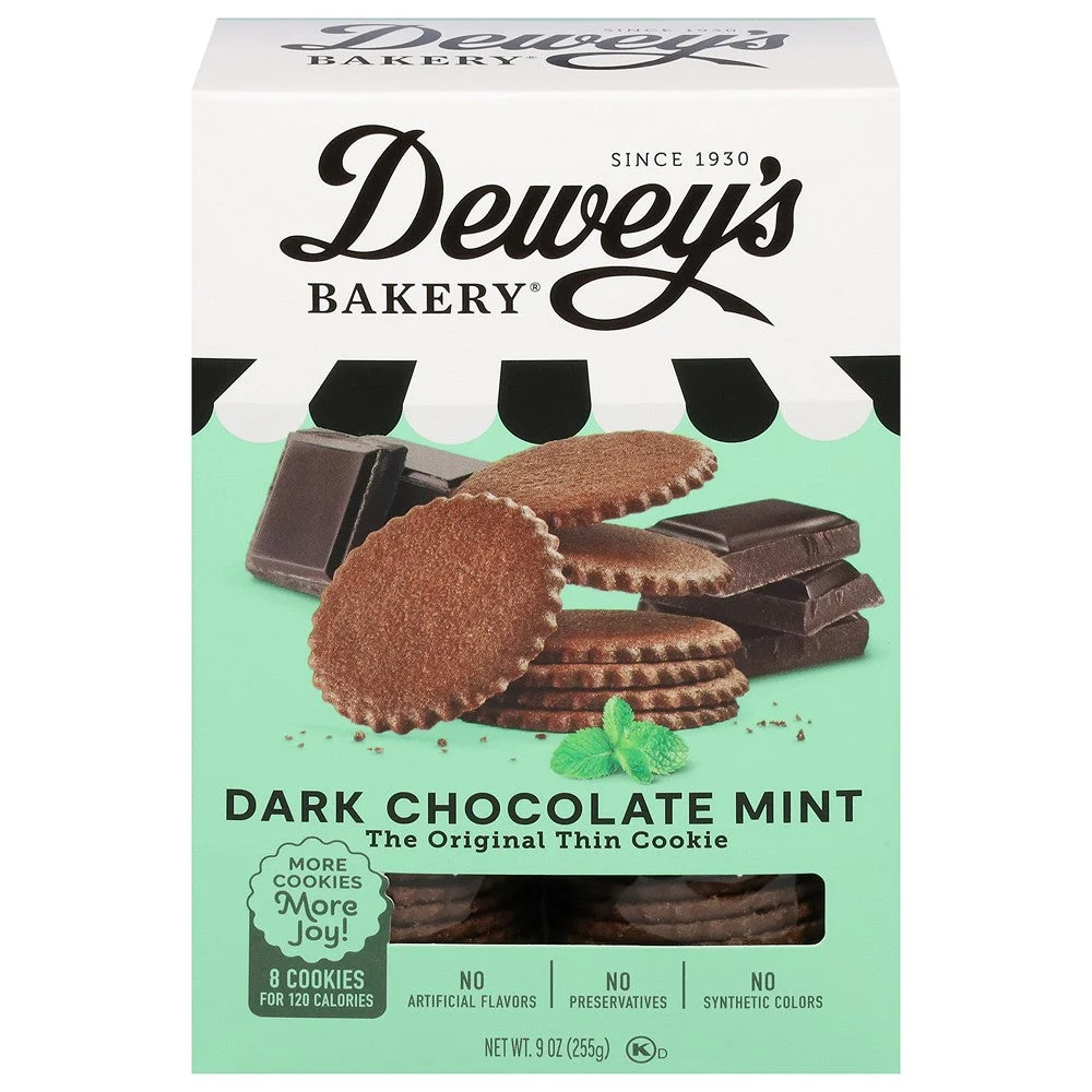 Deweys Bakery - Cookie Thin Chocolate Mint - Case of 6-9 OZ
