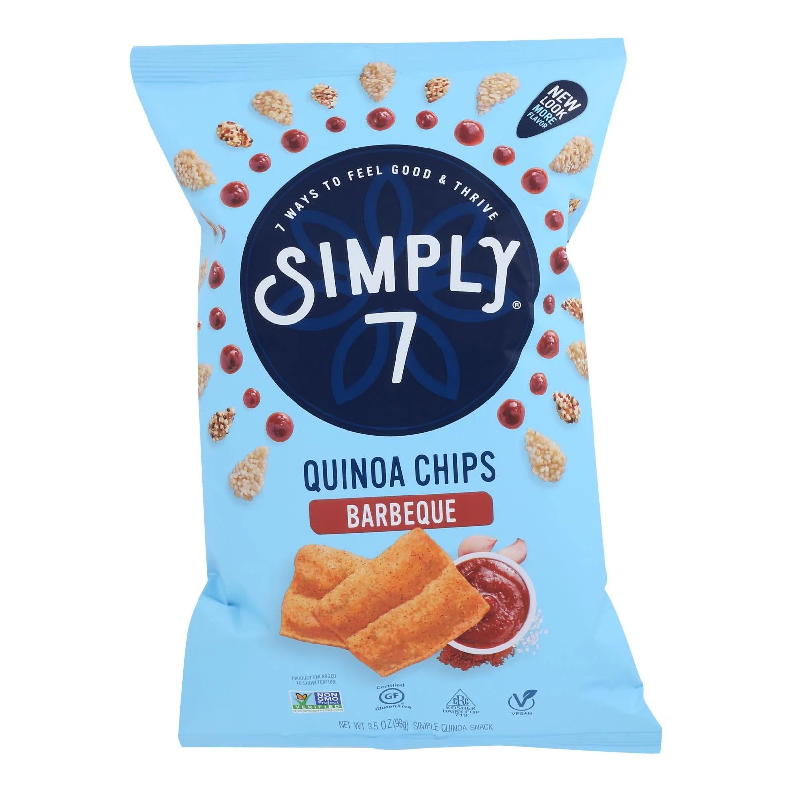 Simply 7 - Chips Quinoa Barbeque - Case of 8-3.5 Ounce