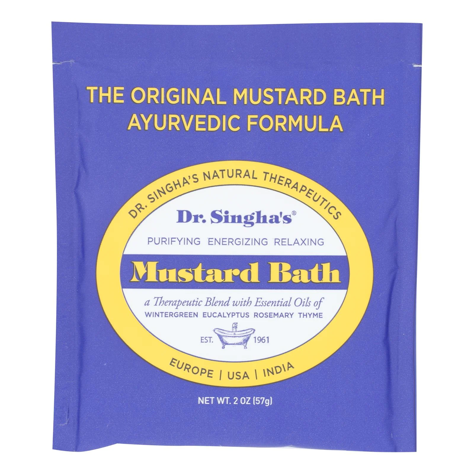 Dr. Singha's Mustard Bath - Case of 14 - 2 Ounce