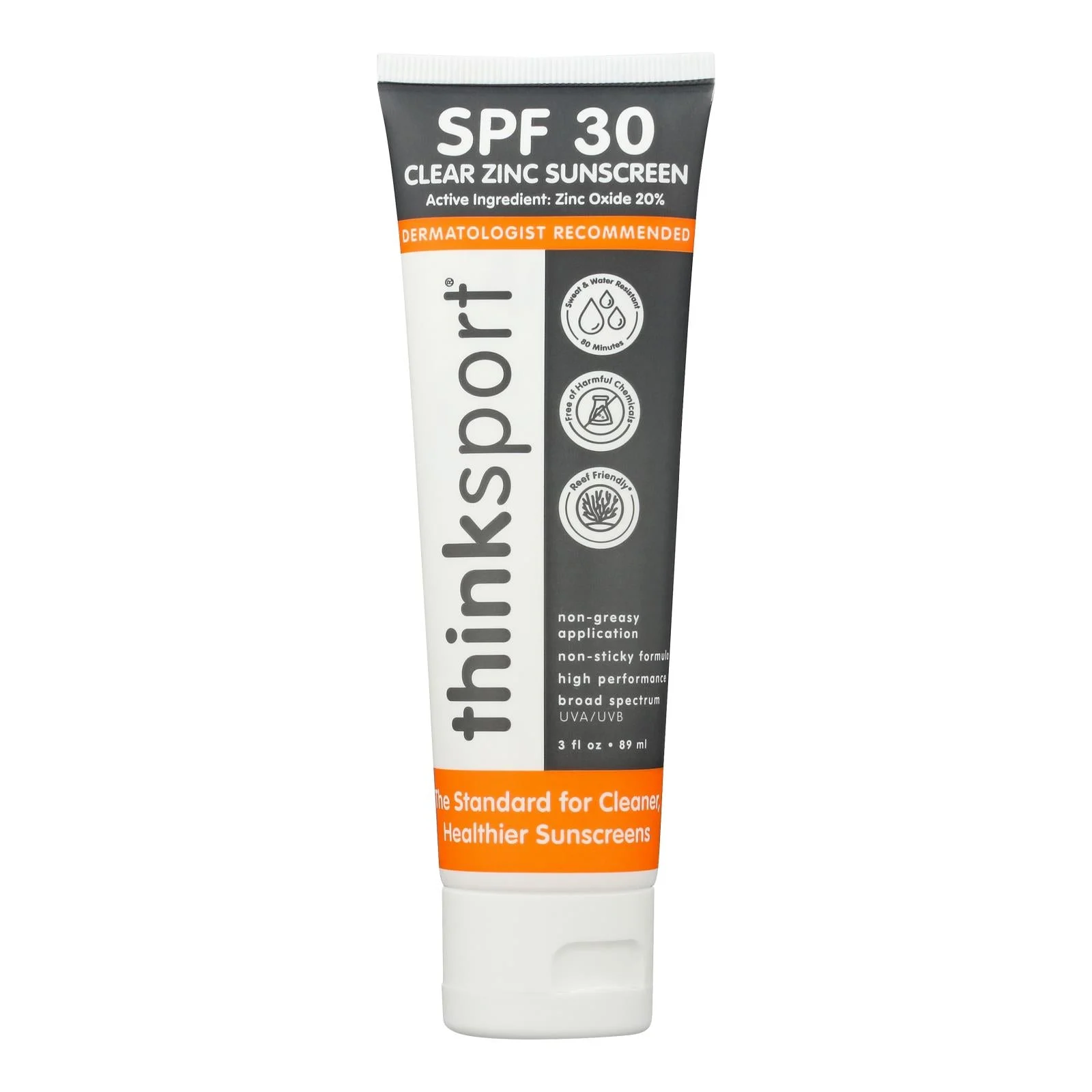 Thinksport - Snscrn Clear Zinc SPF30 - 1 Each -3 Fluid Ounce