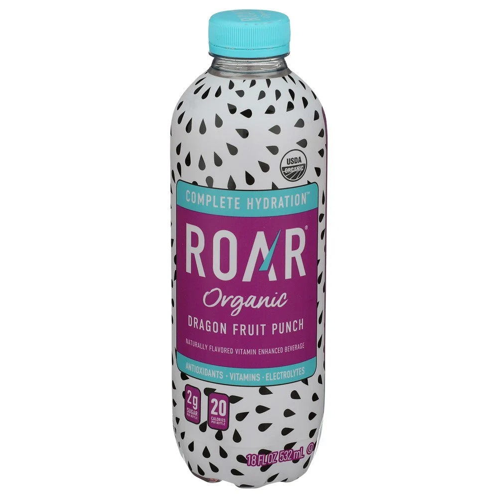 Roar Organic - Water Organic Drgn Fruit Punch - Case of 12-18 FZ
