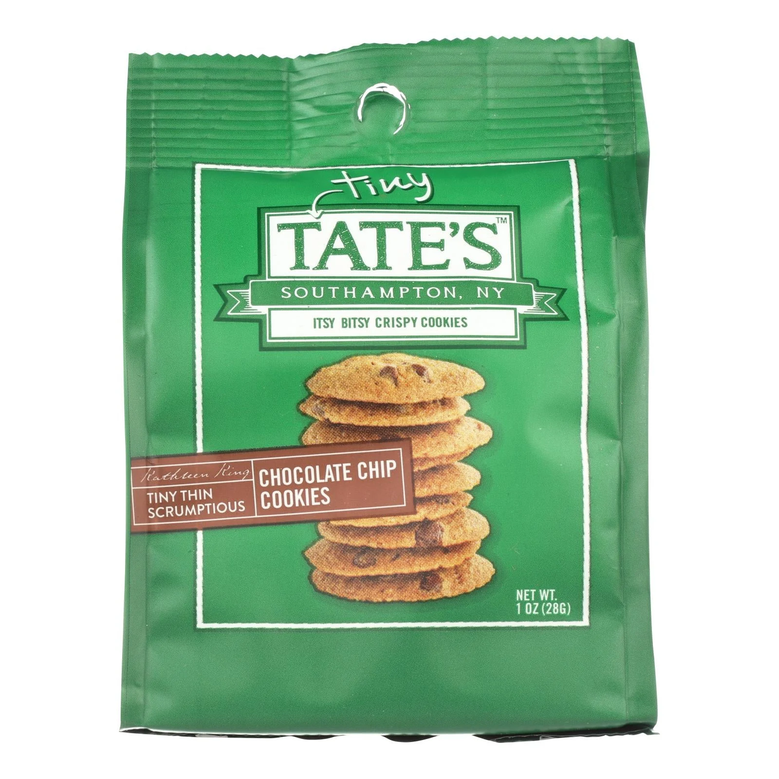 Tate's Bake Shop Itsy Bitsy Crispy Chocolate Chip Cookies - Case of 12 - 1 Ounce
