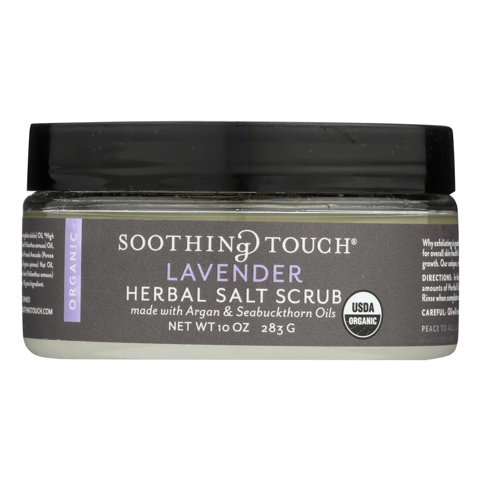 Soothing Touch Scrub - Organic - Salt - Herbal - Lavender - 10 Ounce