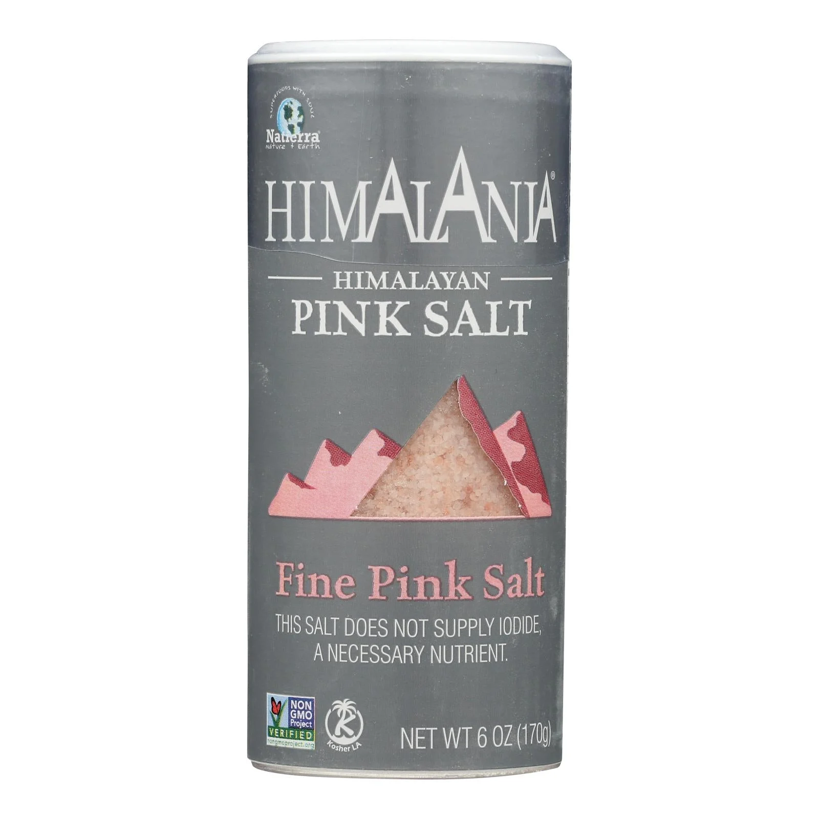 Himalania Fine Grain Himalayan Pink Salt Shaker - Case of 6 - 6 Ounce.