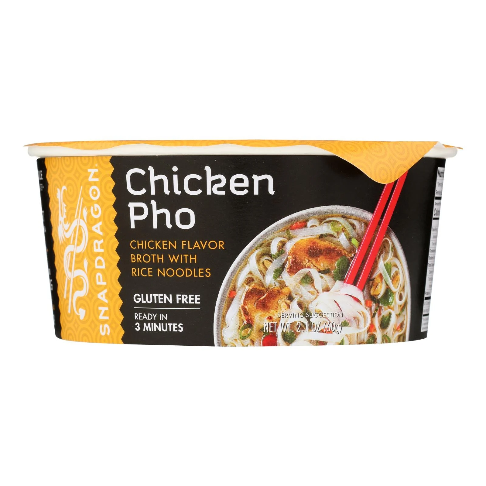 Snapdragon Foods - Bowl Chicken Pho - Case of 6-2.1 Ounce