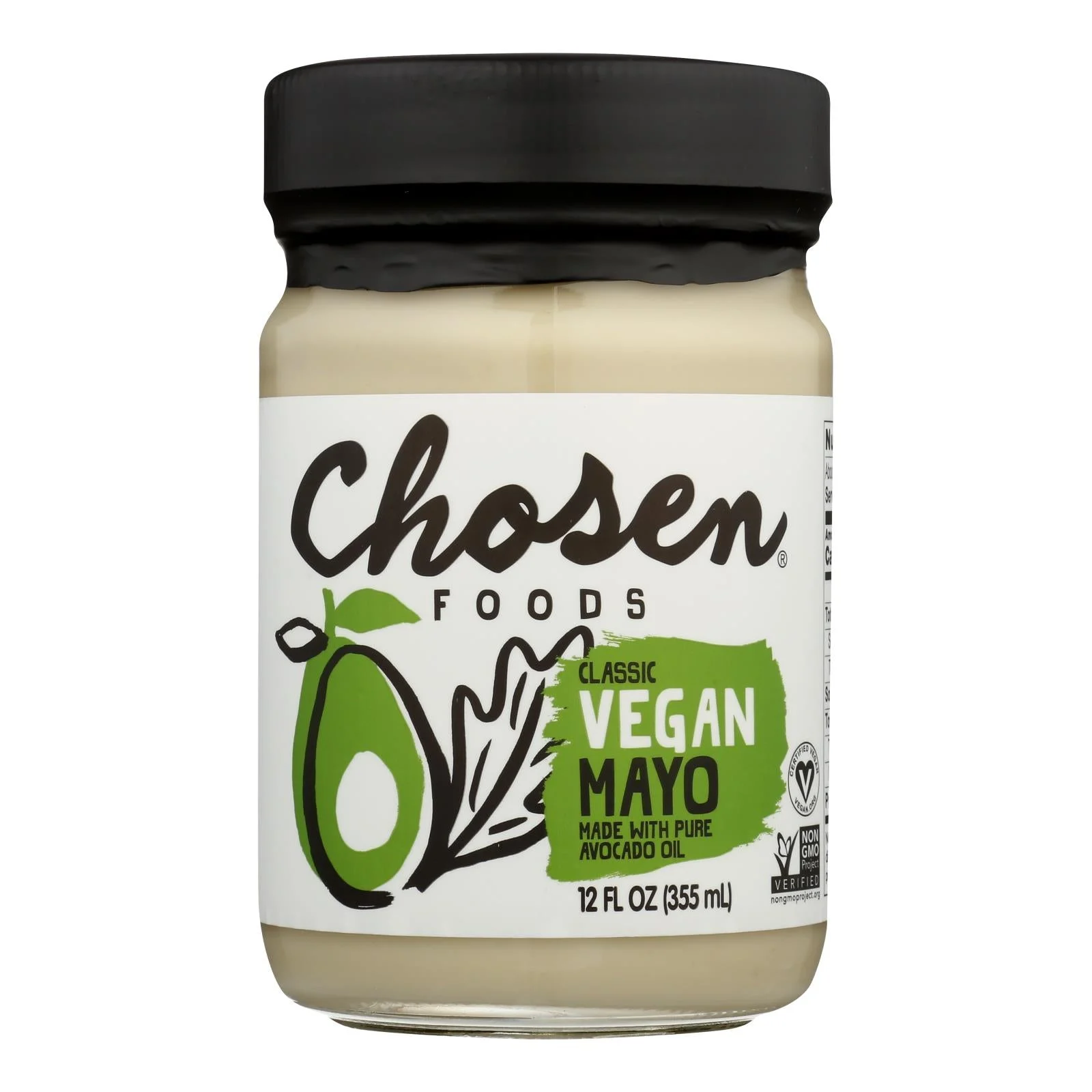 Chosen Foods - Avocado Oil Vegan Mayo - Case of 6 - 12 Ounce.