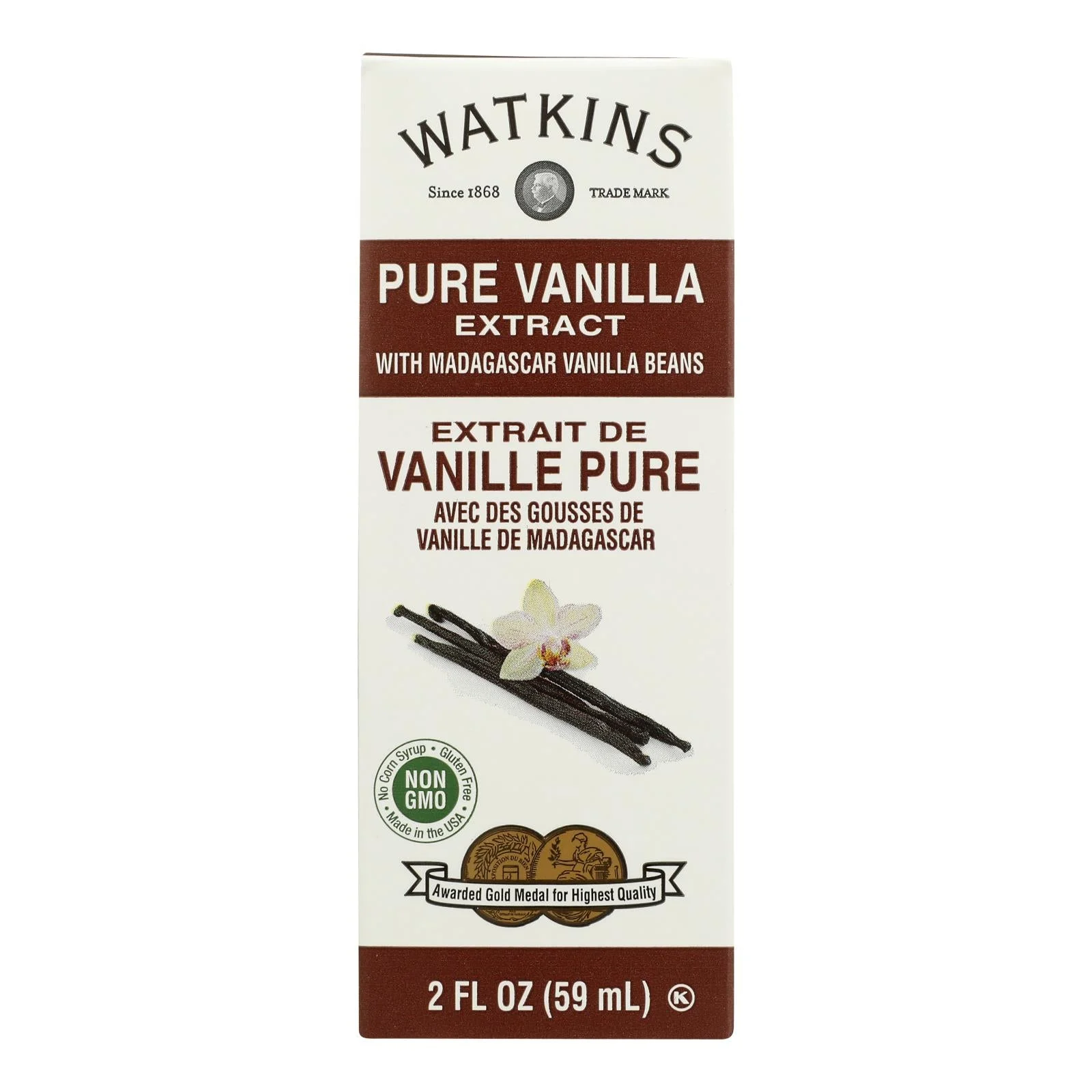 Watkins Madagascar Bourbon Pure Vanilla Extract - 1 Each - 2 Fluid Ounce