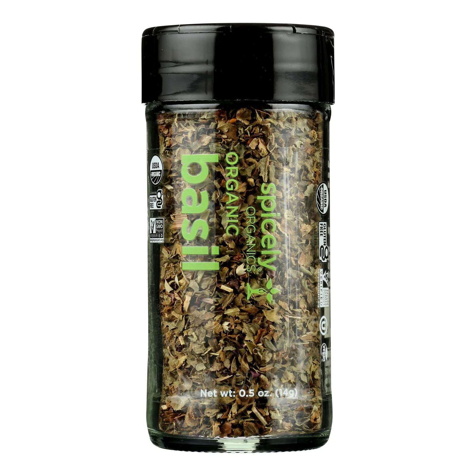 Spicely Organics - Organic Basil - Case of 3 - 0.5 Ounce.