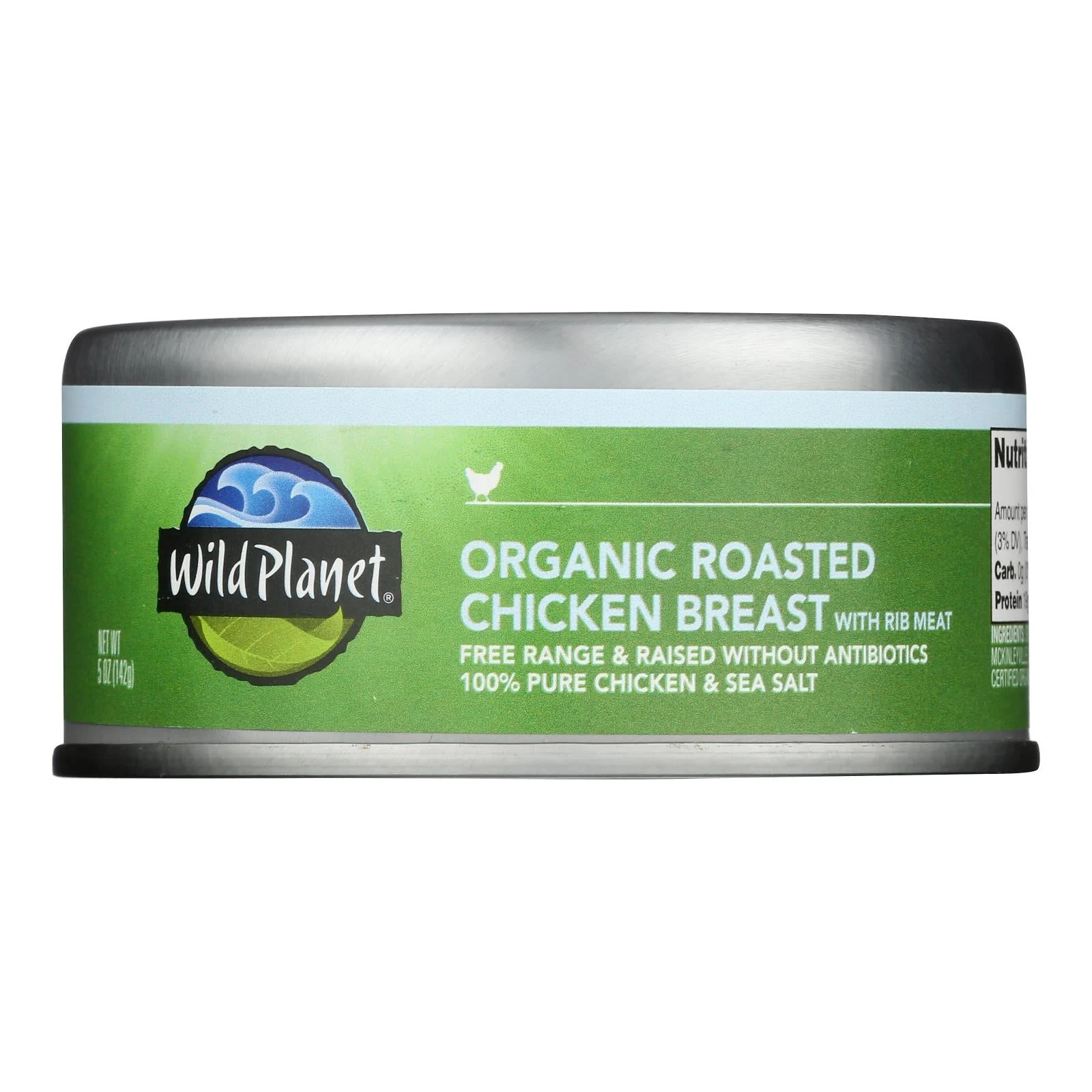 Wild Planet Organic Canned Chicken Breast - Roasted - Case of 12 - 5 Ounce