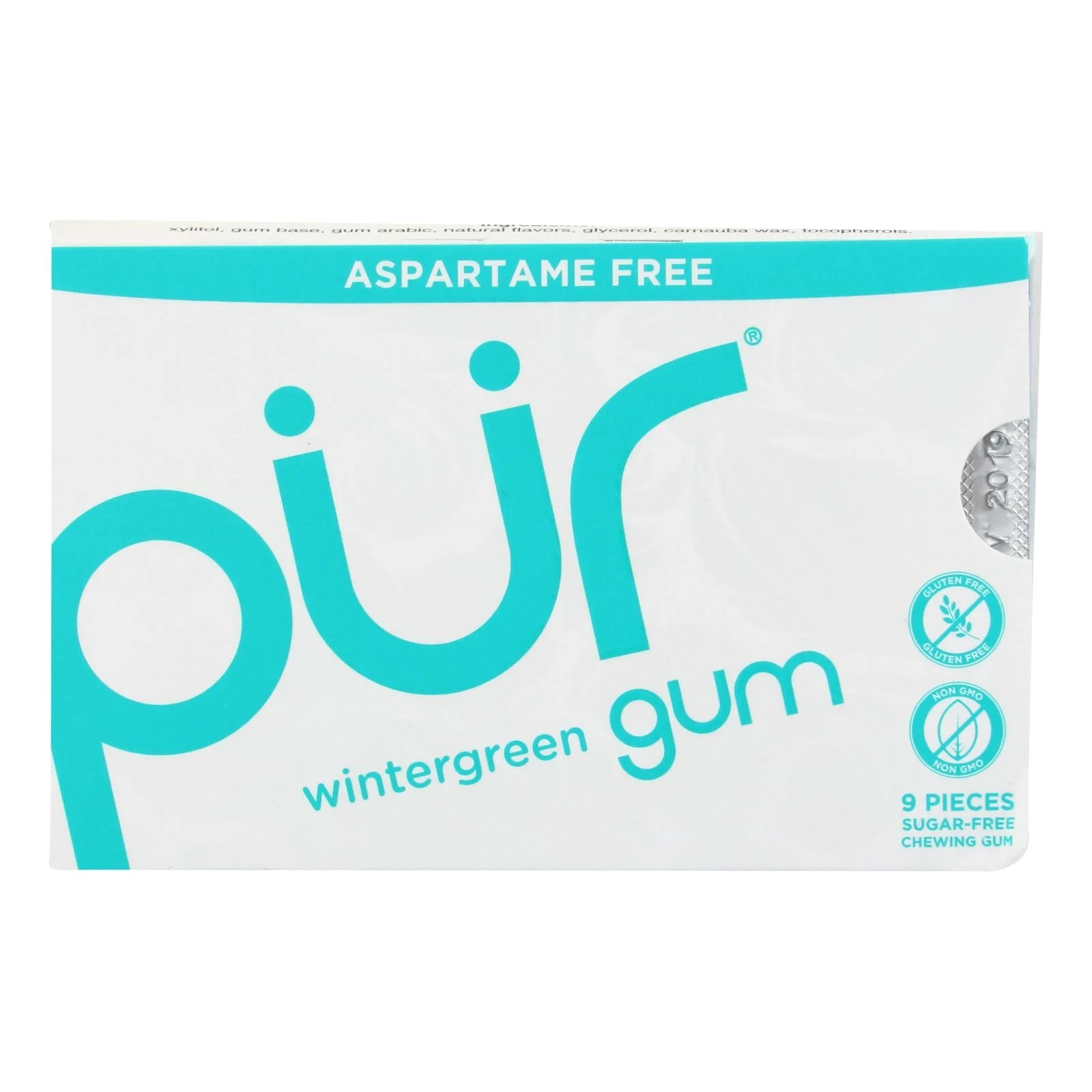 Pur Gum - Wintergreen - Aspartame Free - 9 Pieces - 12.6 g - Case of 12