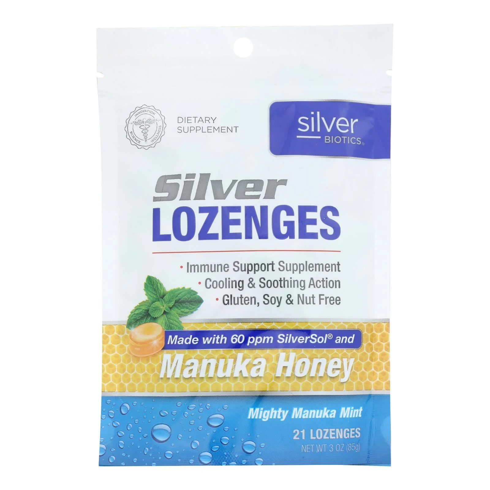Silver Biotics - LOunceenges W/manuka Honey - 1 Each-21 Count