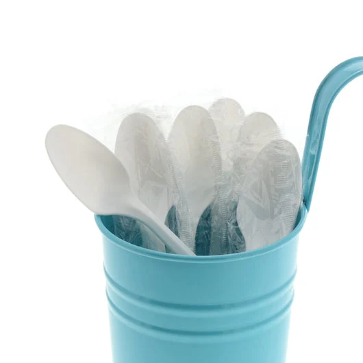 White Medium Weight Polypropylene Foil Teaspoon Case Of 1000
