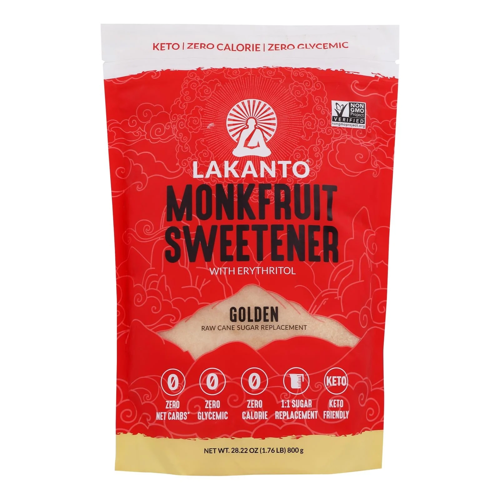 Lakantoï¾® Lakanto Monkfruit Sweetener With Erythritol - Case of 8 - 28.22 Ounce
