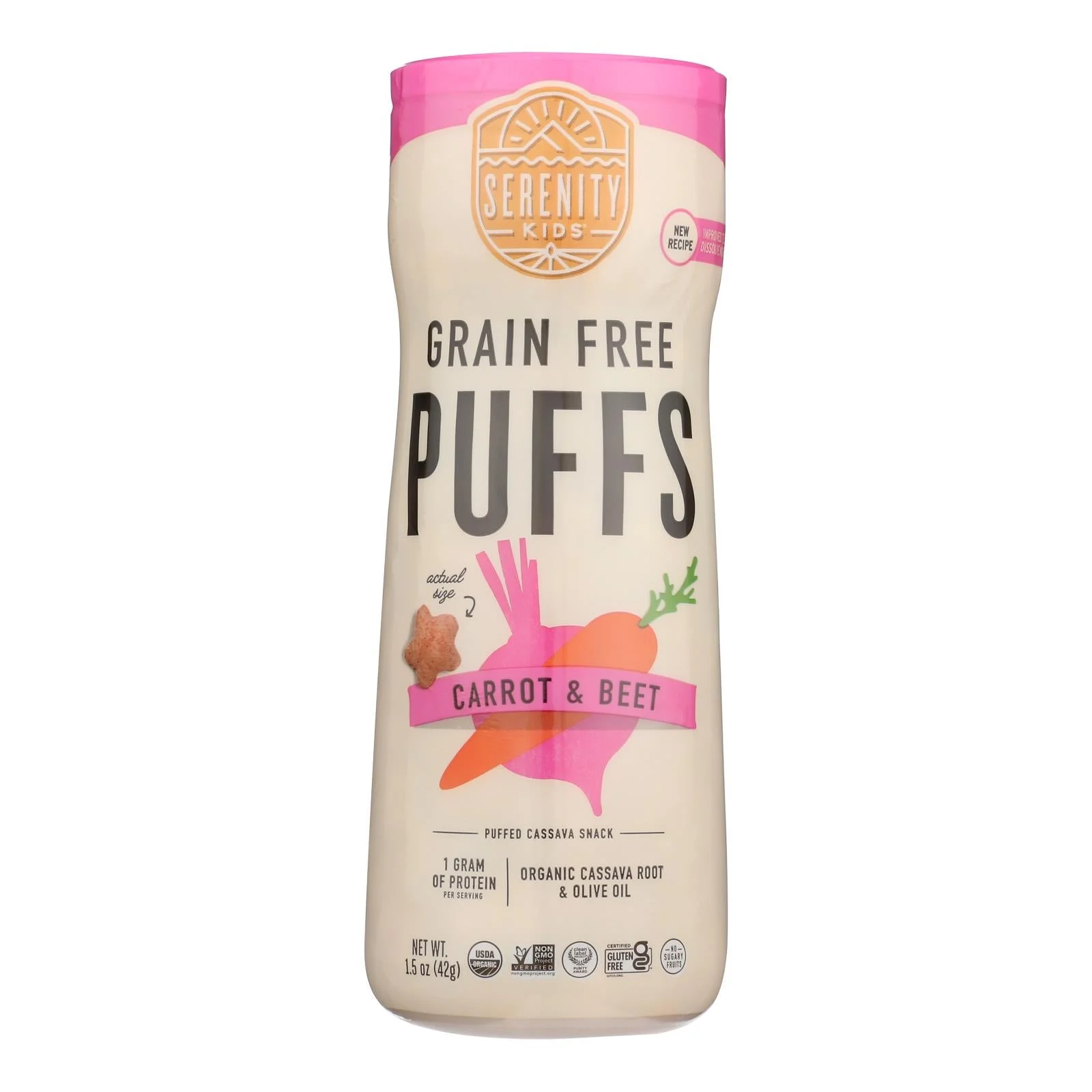 Serenity Kids - Puff Crt Beet Veg - Case of 6-1.5 Ounce