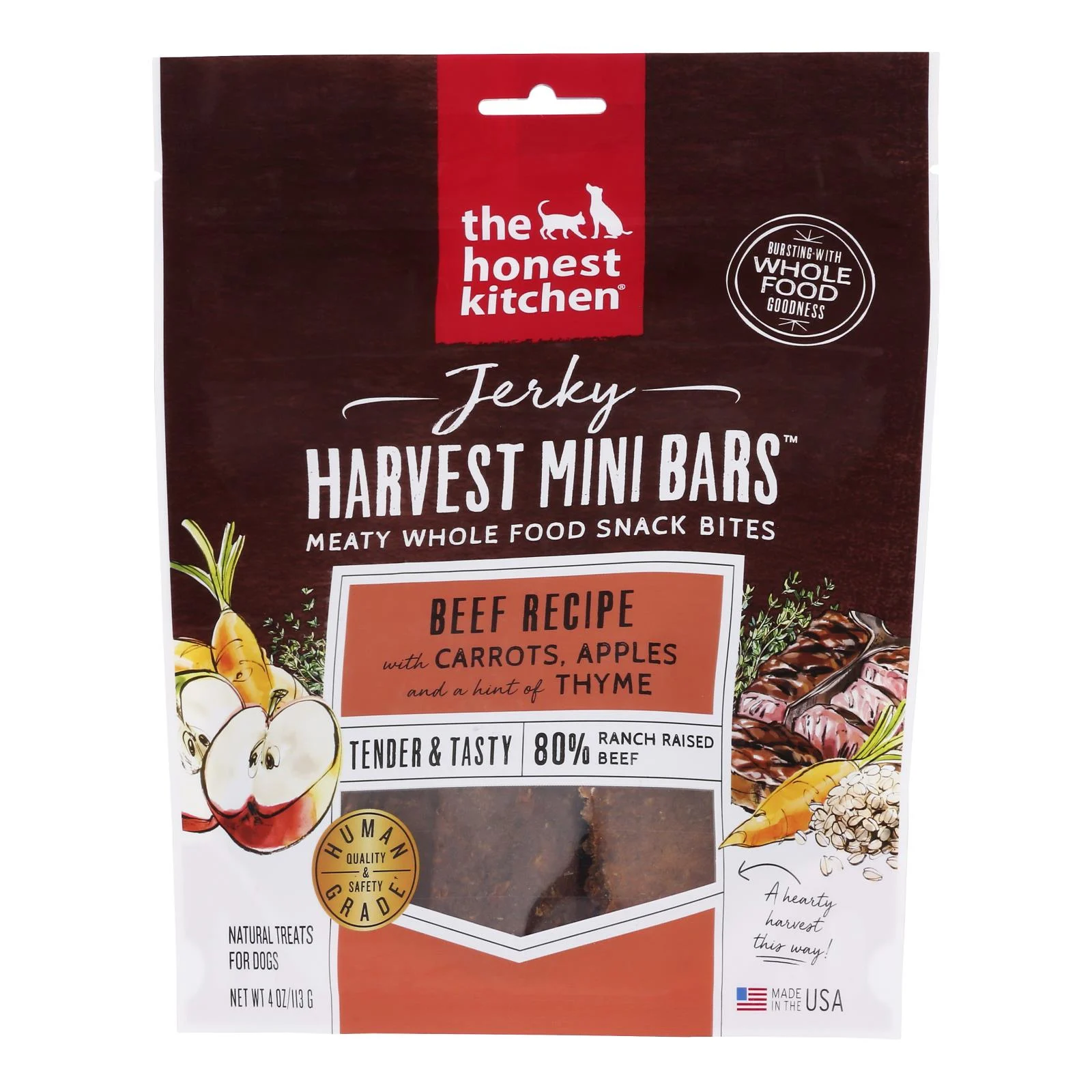 The Honest Kitchen - Dog Trtjrky Mini Bar Beef - Case of 6-4 Ounce