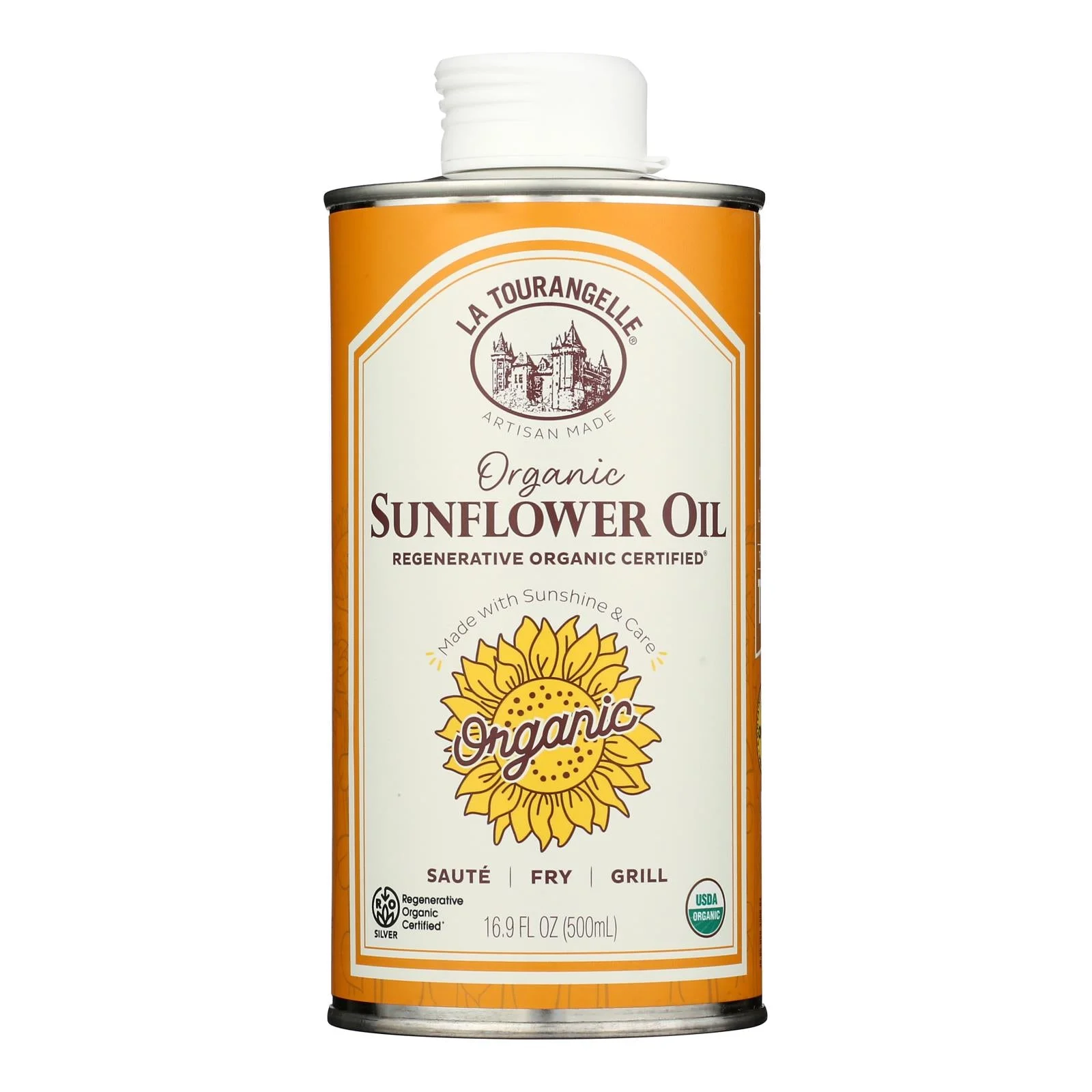 La Tourangelle - Sunflower Oil Organic Regnrtv - Case of 6-16.9 Fluid Ounce