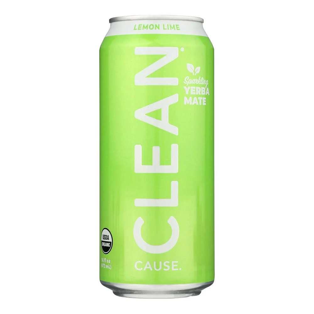 Clean Cause - Yrba Mte Lemon Lime Cln - Case of 12 - 16 FZ