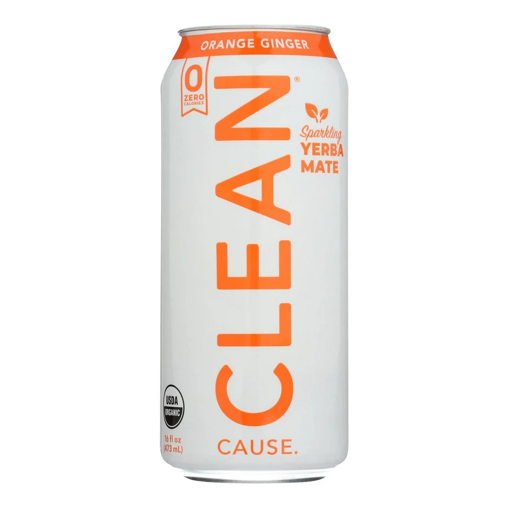 Clean Cause - Yrba Sparkling Orng Ginger - Case of 12-16 FZ
