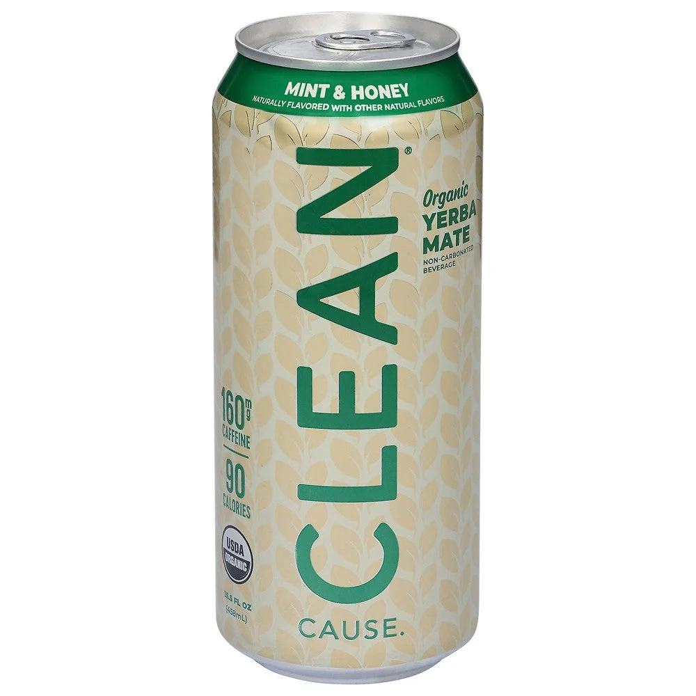 Clean Cause - Yerba Mate Organic Mint Hony - Case of 12-15.5 FZ