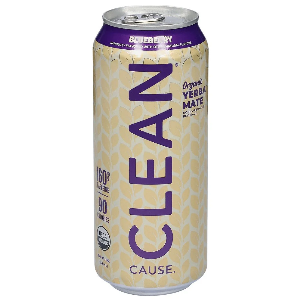 Clean Cause - Yerba Mate Organic Blubry - Case of 12-15.5 FZ