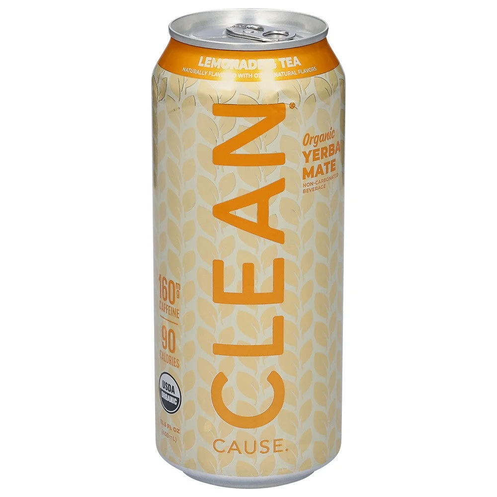 Clean Cause - Yerba Mate Organic Lmade Tea - Case of 12-15.5 FZ