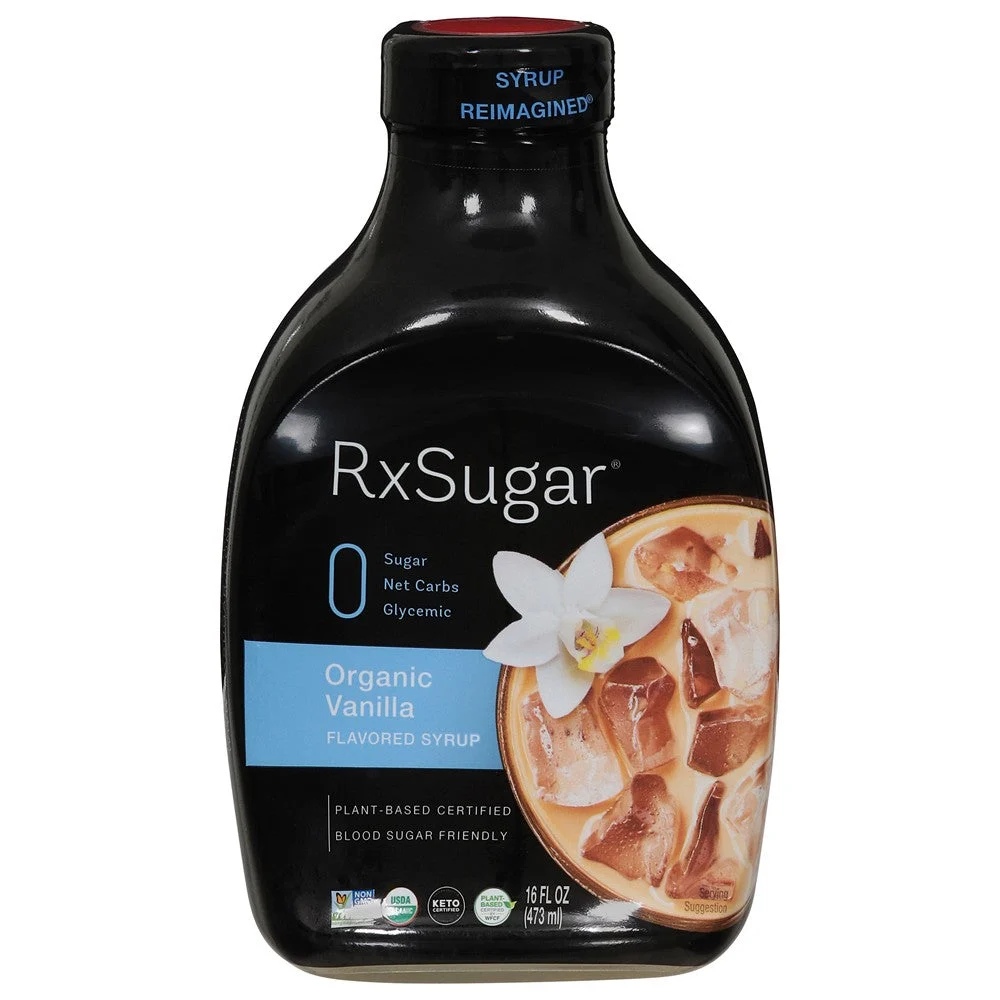 Rxsugar - Syrup Organic Vanilla - Case of 6-16 FZ