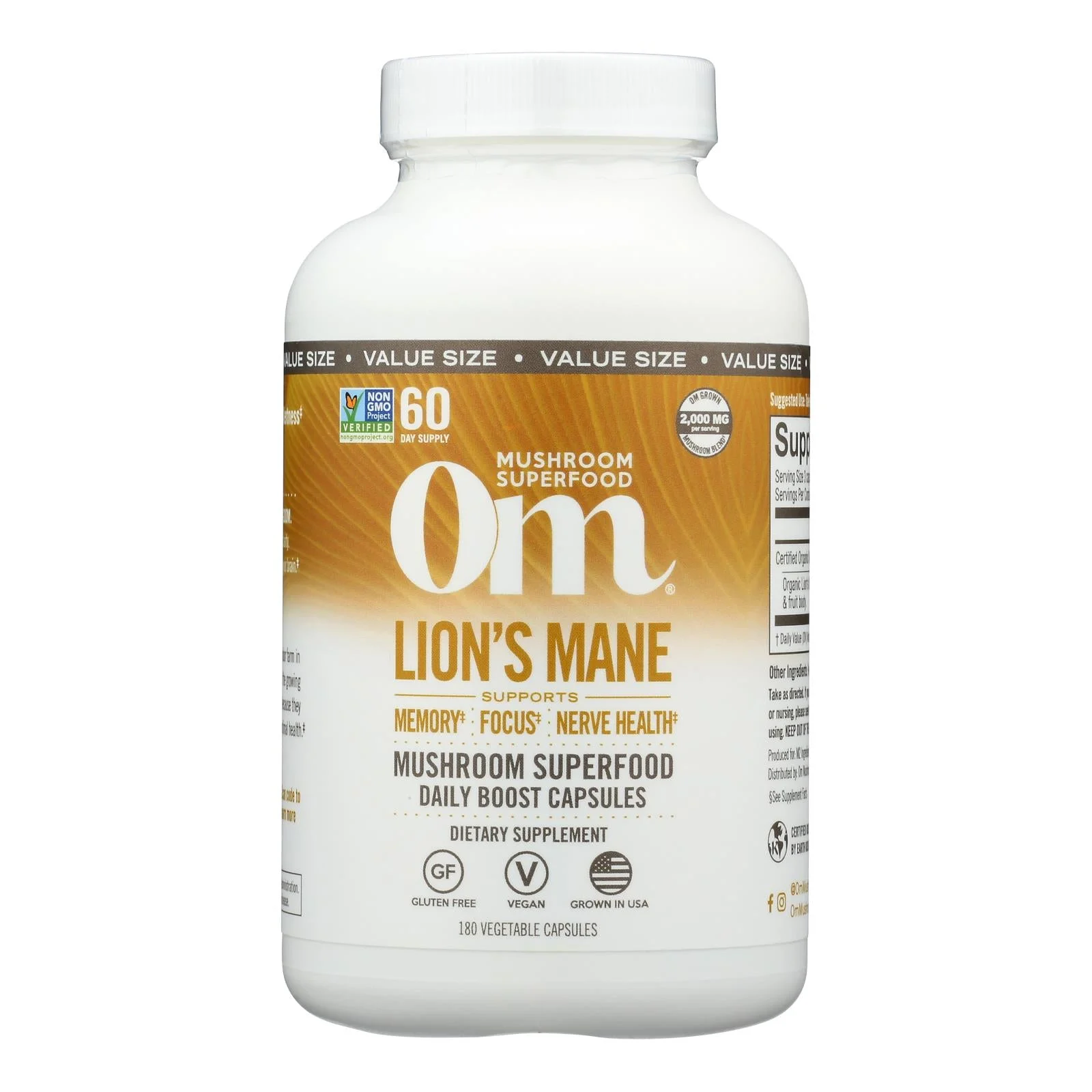 Om - Mush Sprfd Lions Mane - 1 Each-180 Count