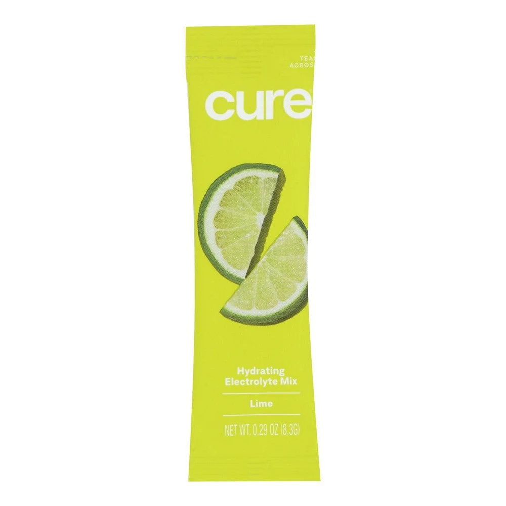 Cure Hydration - Hydration Drink Mix Lime - Case of 8 - 0.29 Ounces