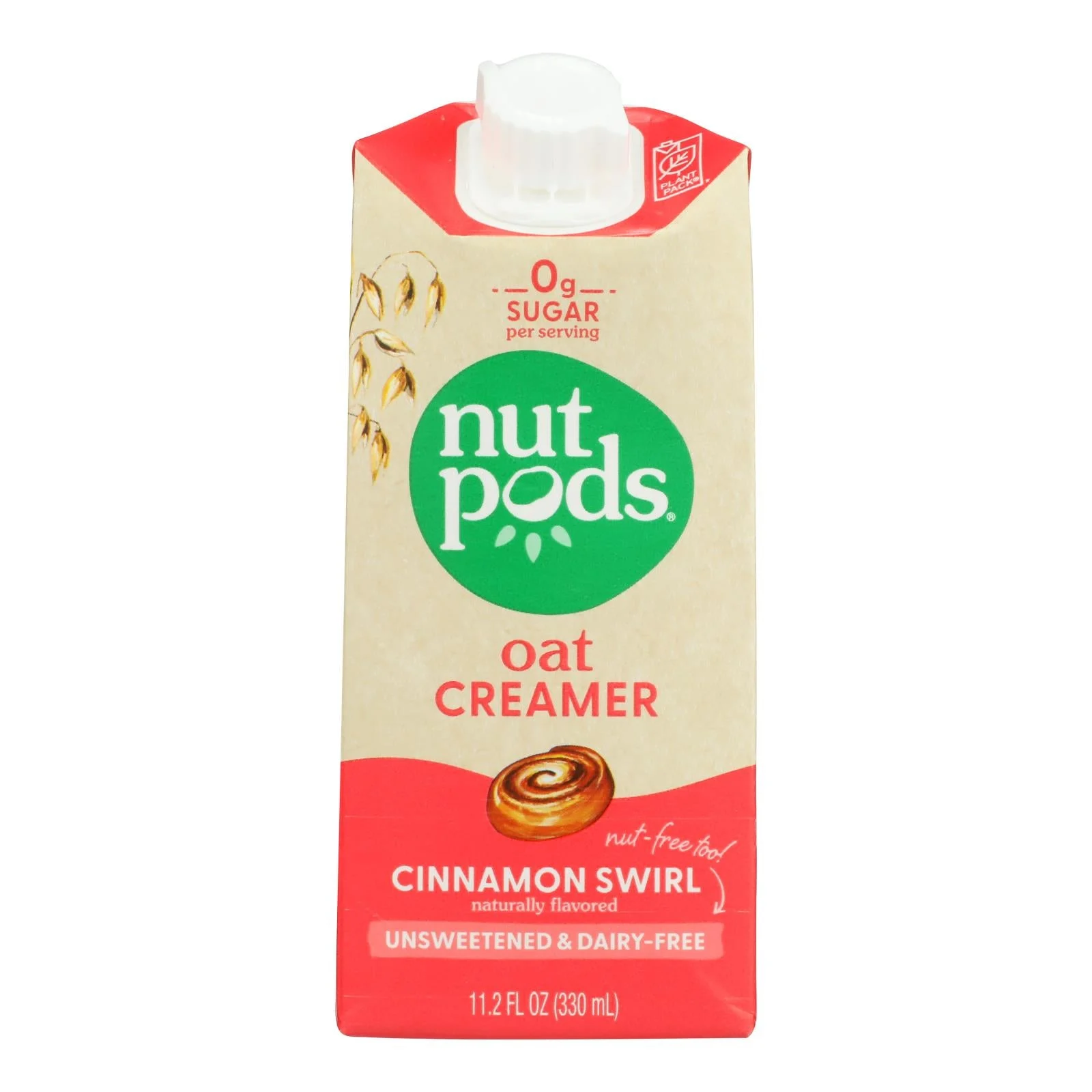 Nutpods - Crmr Oat Unswt Cinnamon Swrl - Case of 12-11.2 Fluid Ounce