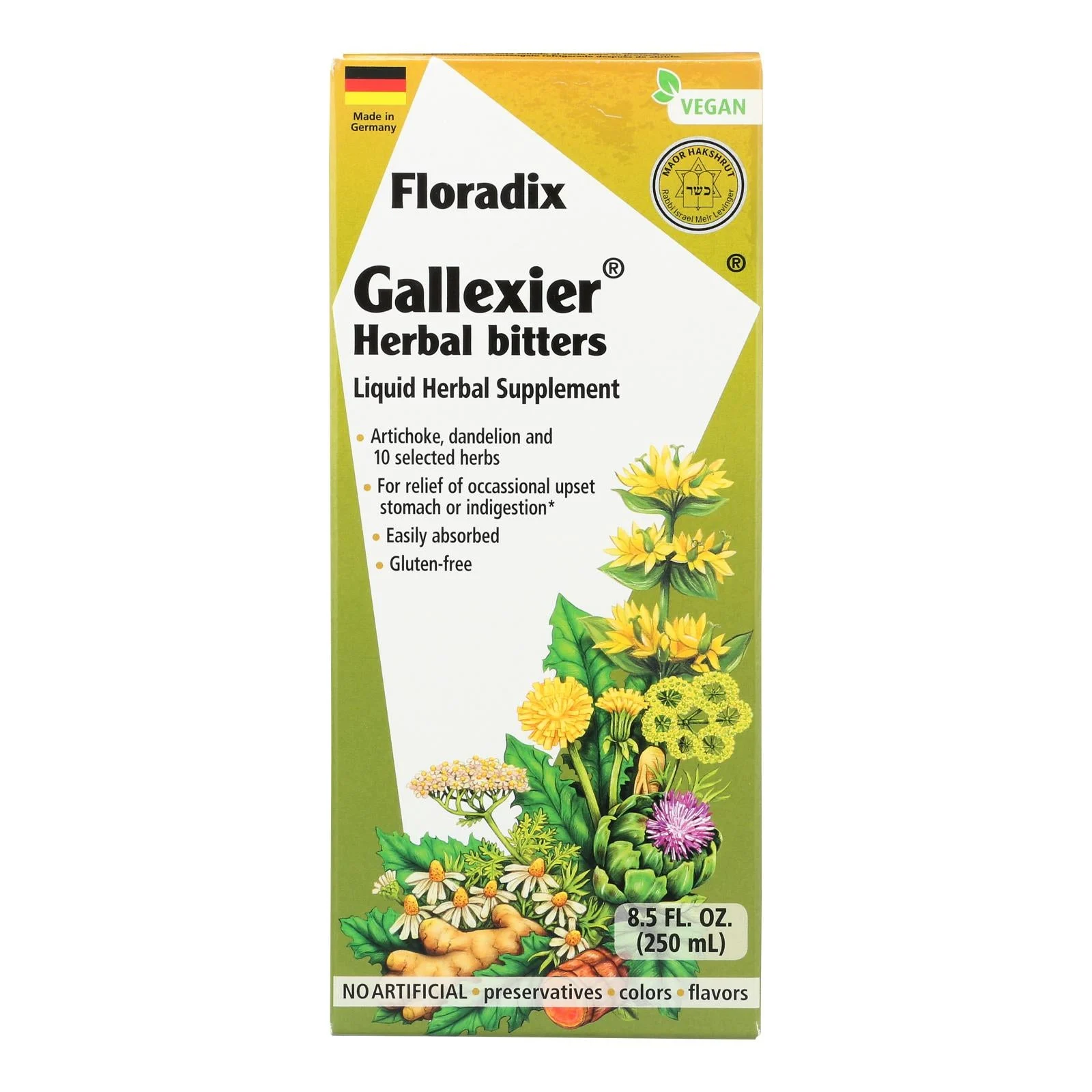 Floradix - Gallexier Herbal Bitters - 1 Each 1-8.5 Fluid Ounce