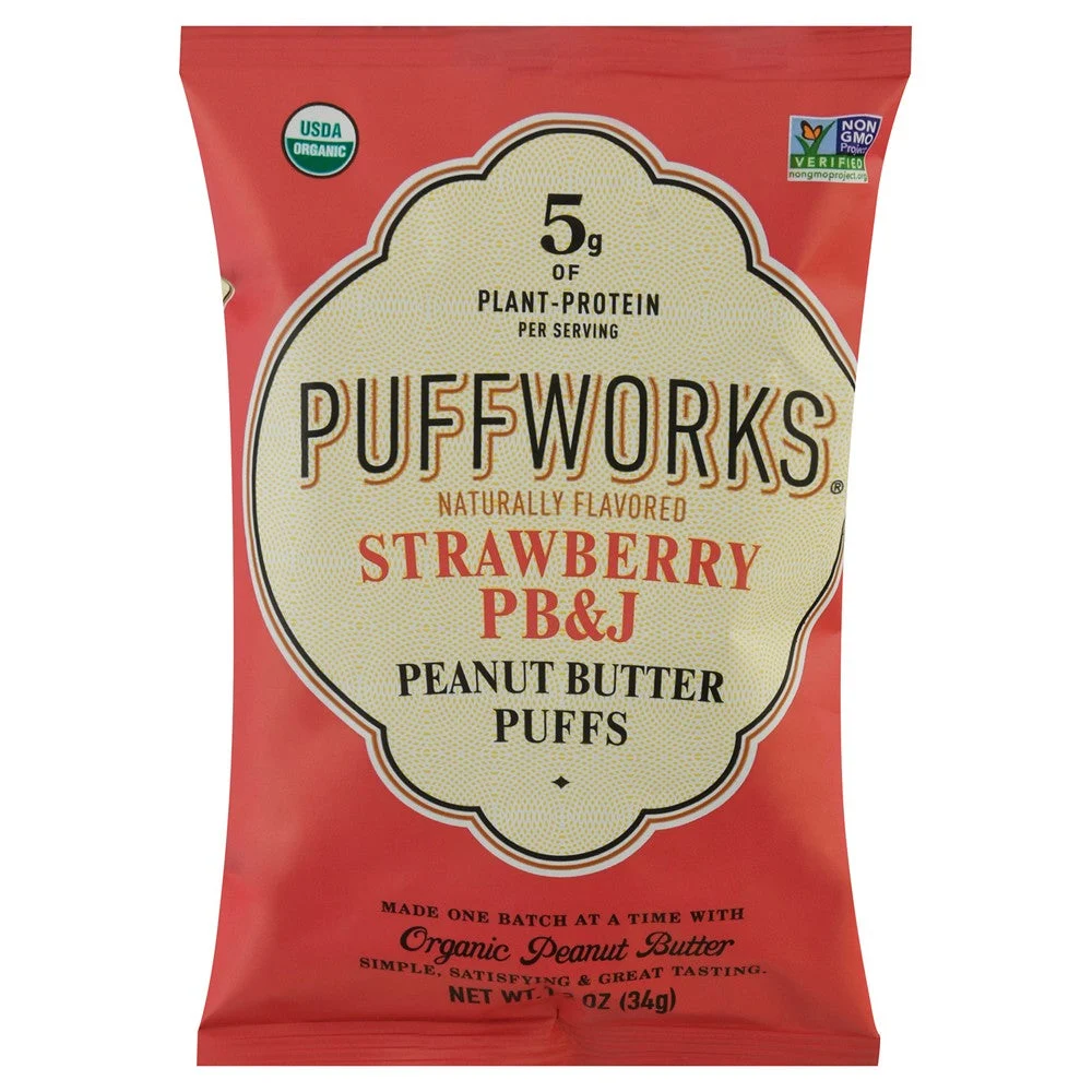 Puffworks - Puff Organic Strwbry Pb & J - Case of 6-1.2 OZ