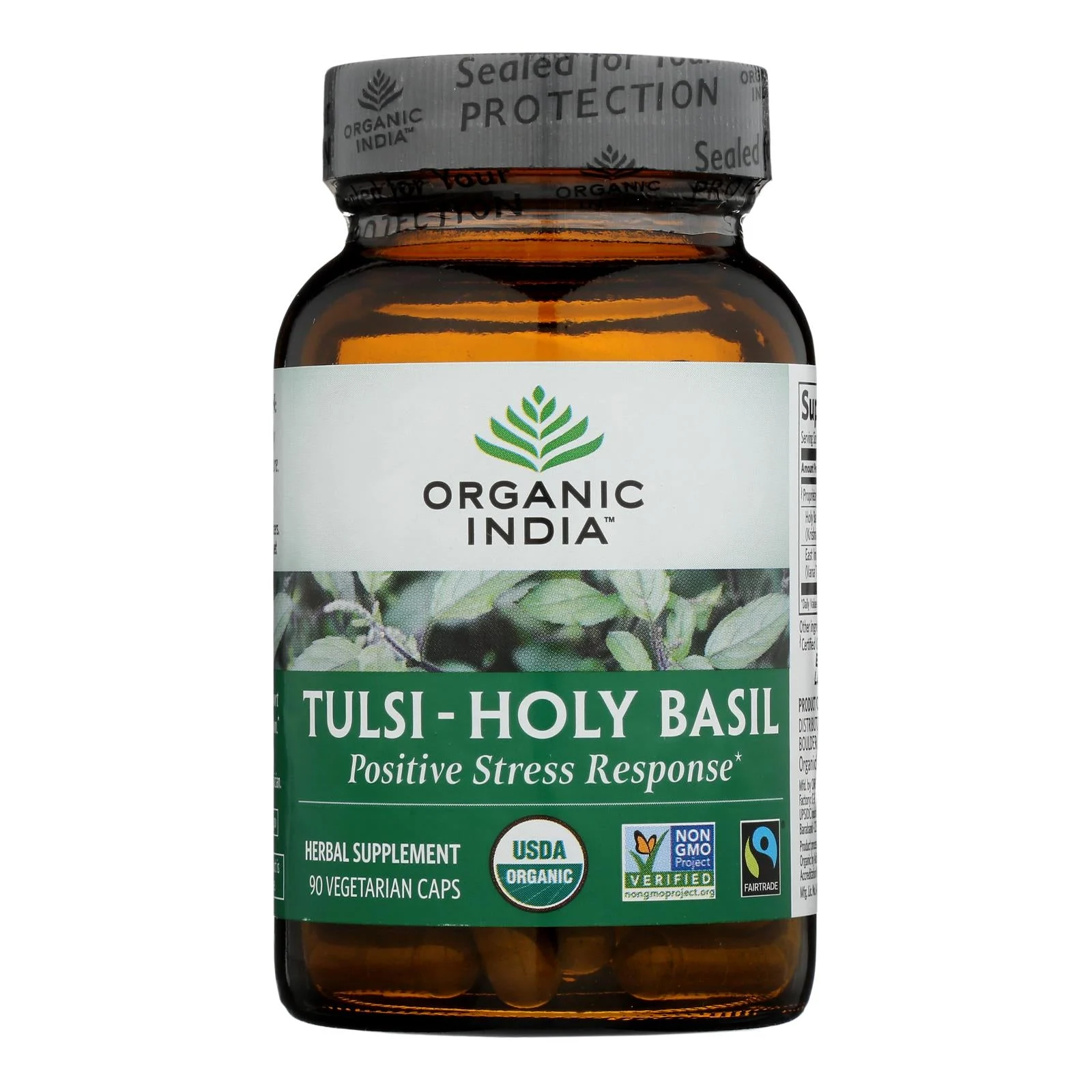 Organic India Usa Whole Herb Supplement, Tulsi--Holy Basil - 1 Each - 90 VCAP