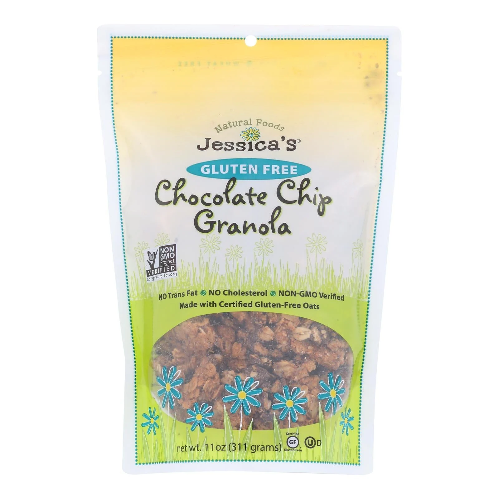 Jessica's Natural Foods Gluten Free Chocolate Chip Granola - Case of 12 - 11 Ounce