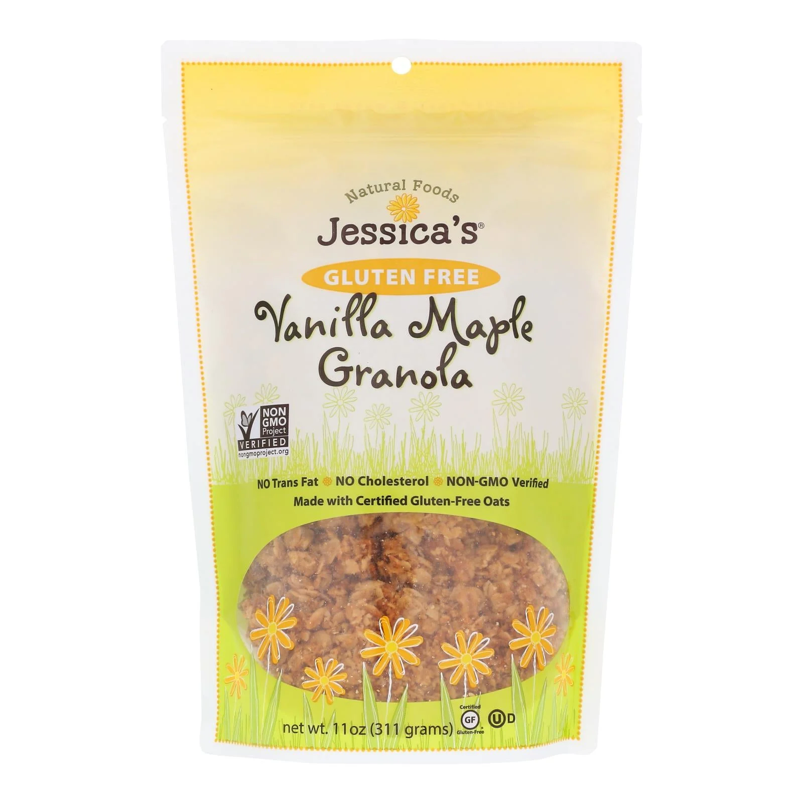 Jessica's Natural Foods Gluten Free Vanilla Maple Granola - Case of 12 - 11 Ounce