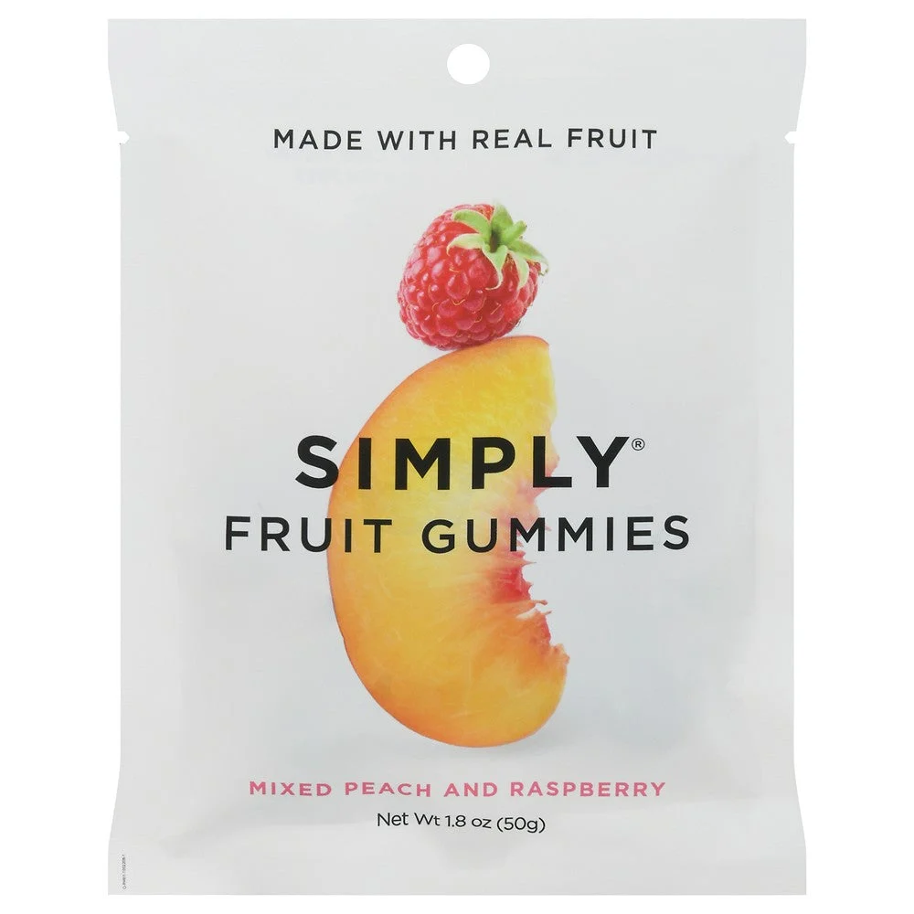 Simply Gum - Fruit Btes Pch&raspberry - Case of 8-1.8 OZ