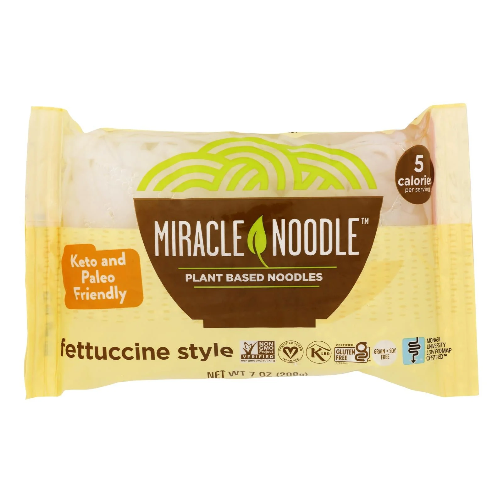 Miracle Noodle Pasta - Shirataki - Miracle Noodle - Fettuccini - 7 Ounce - case of 6
