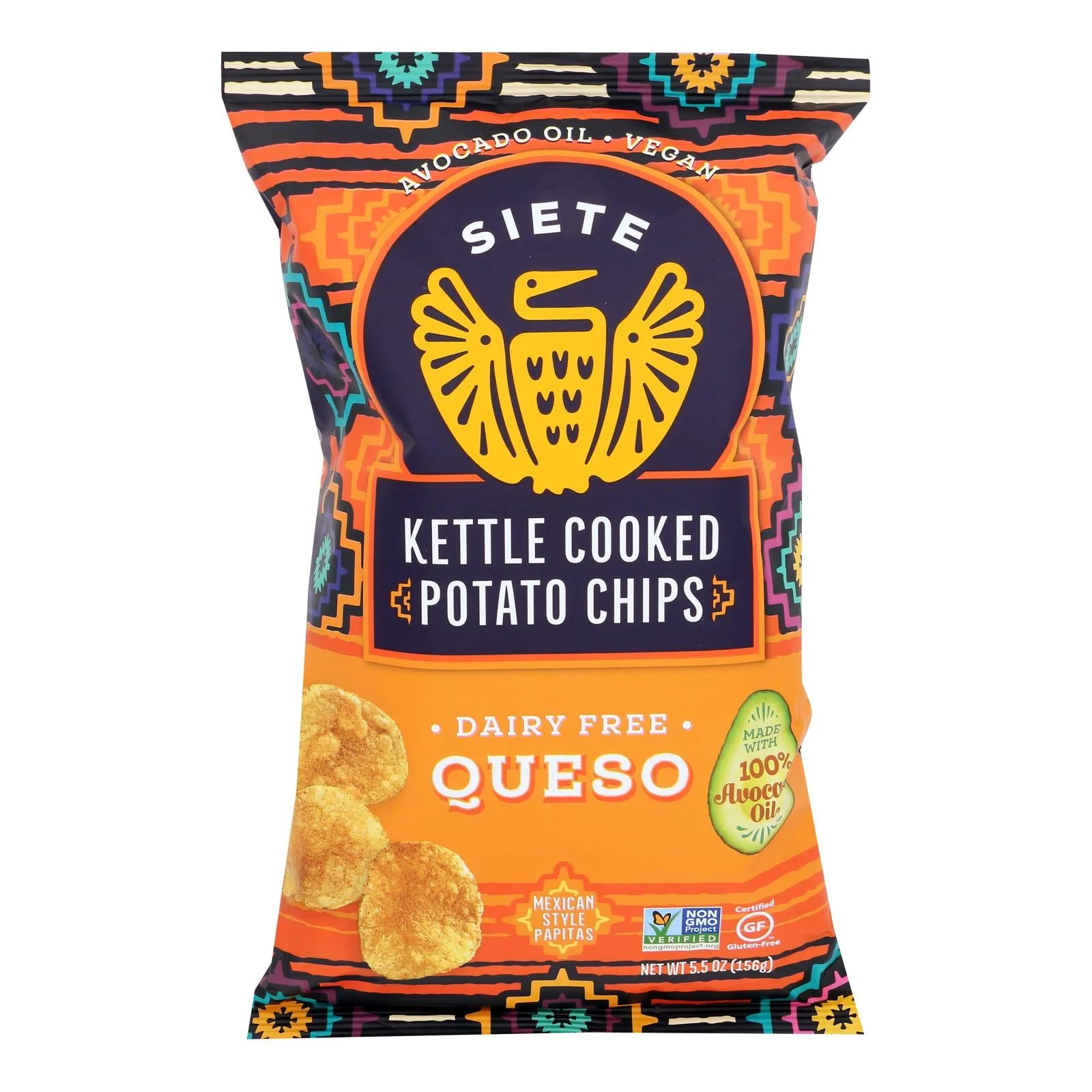Siete - Kettle Chip Queso - Case of 6-5.5 Ounce