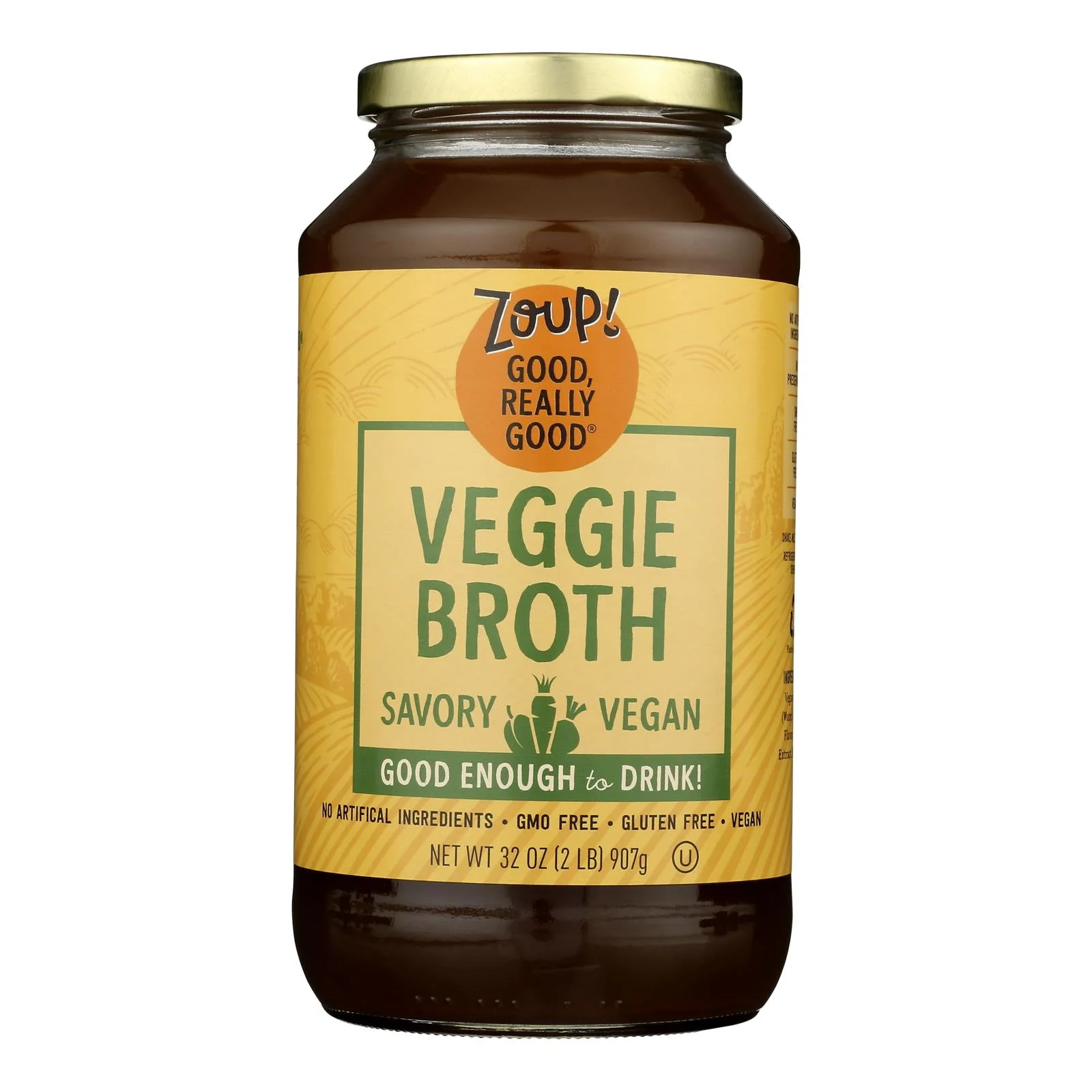 Zoup! Good, Really Good Zoup, Good, Really Good, Veggie Broth - Case of 6 - 31 Fluid Ounce