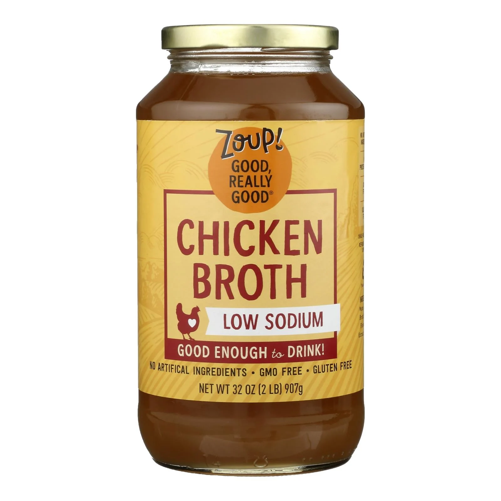 Zoup! Good, Really Good Chicken Broth - Case of 6 - 31 Fluid Ounce