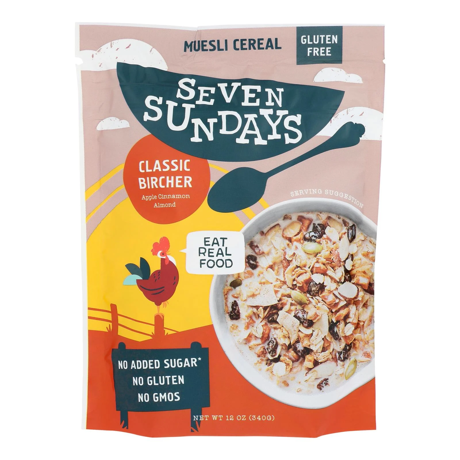 Seven Sundays Unsweetened Bircher Muesli - Case of 6 - 12 Ounce