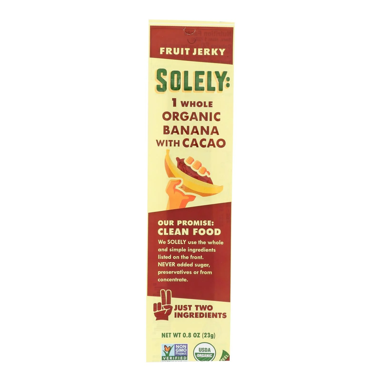 Solely Fruit - Fruit Jerky Banana Coco - Case of 12 - .8 Ounce