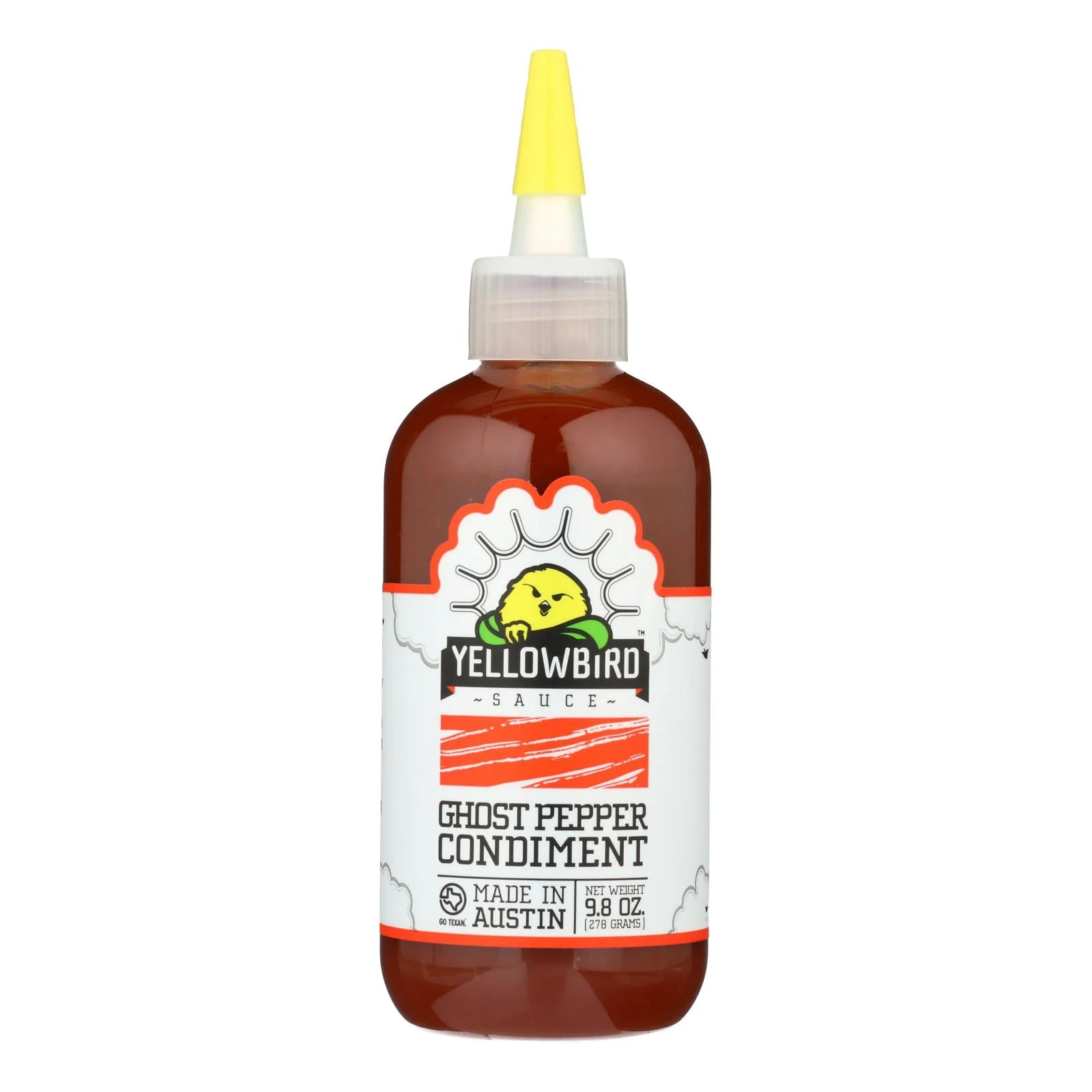 Yellowbird Sauce Ghost Pepper Condiment - Case of 6 - 9.8 Ounce