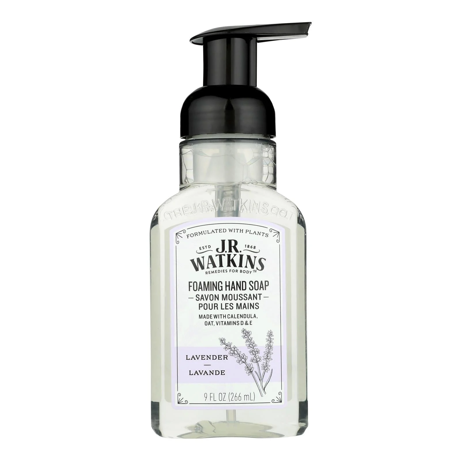 J.R. Watkins - Hand Soap Foam Lavender - Case of 3-9 Fluid Ounce