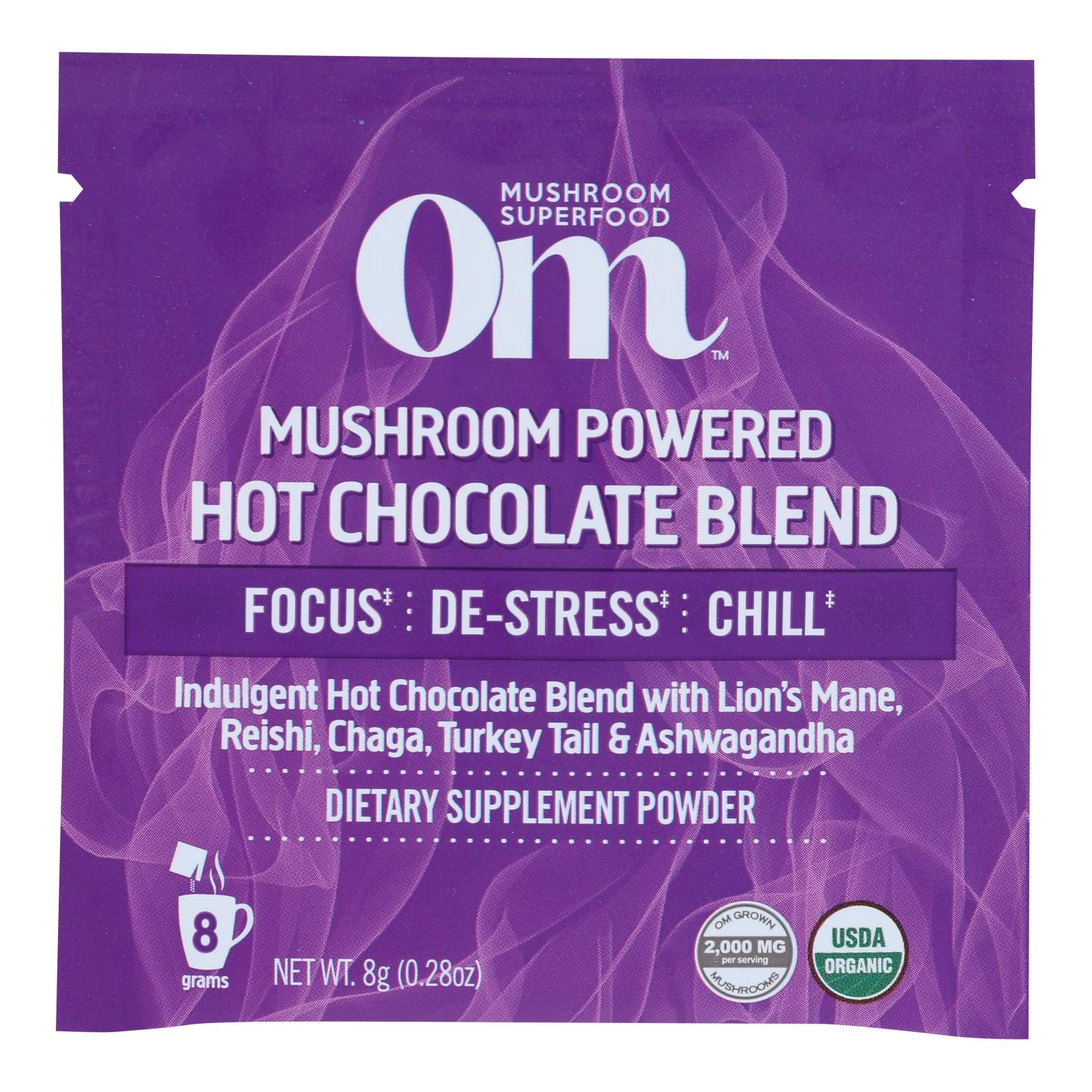 Om - Hot Chocolate Mushroom Powder - 1 Each 1-10 Count