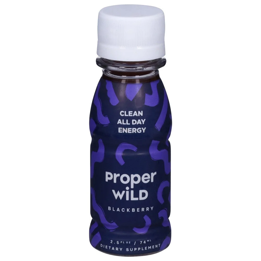 Proper Wild - Energy Shot Blackberry - Case of 12-2.5 Fluid Ounces