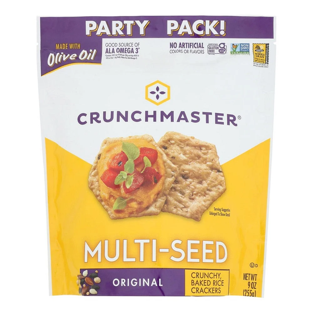 Crunchmaster - Cracker Multiseed Original Party - Case of 12 - 9 Ounces